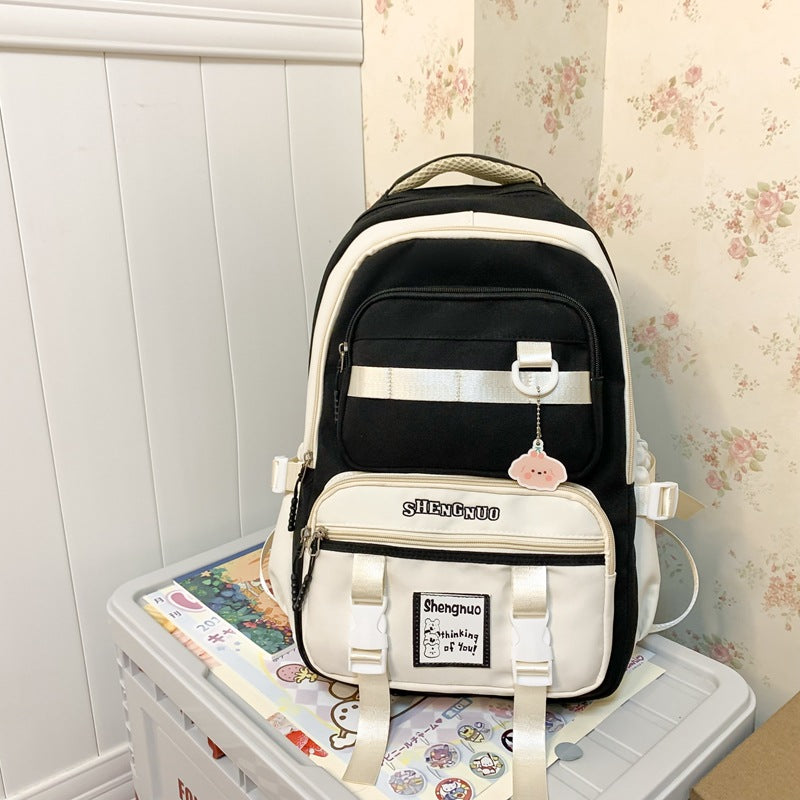 Lightweight waterproof nylon school bag