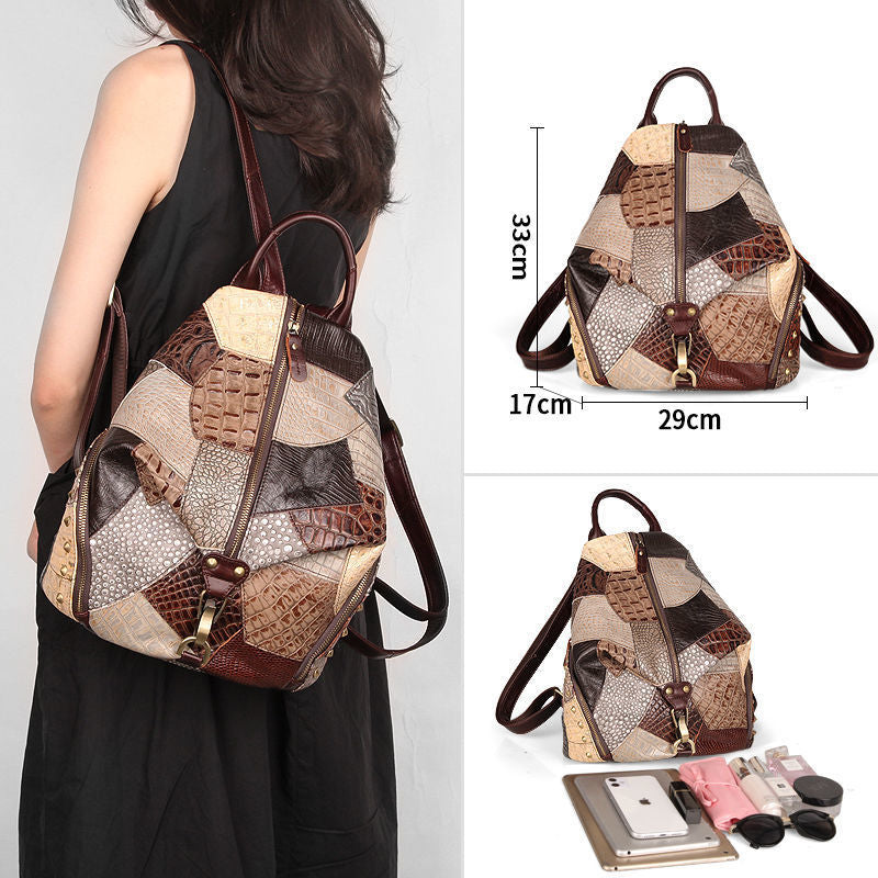 Durable leather and polyester blend fashion bag