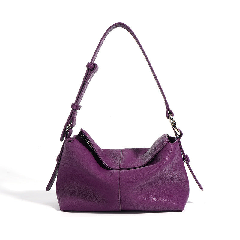 LuxeBlackBag mini leather top handle handbag