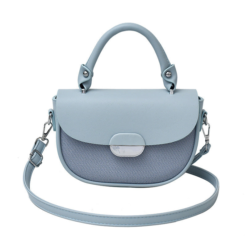 Pink PU leather mini shoulder bag