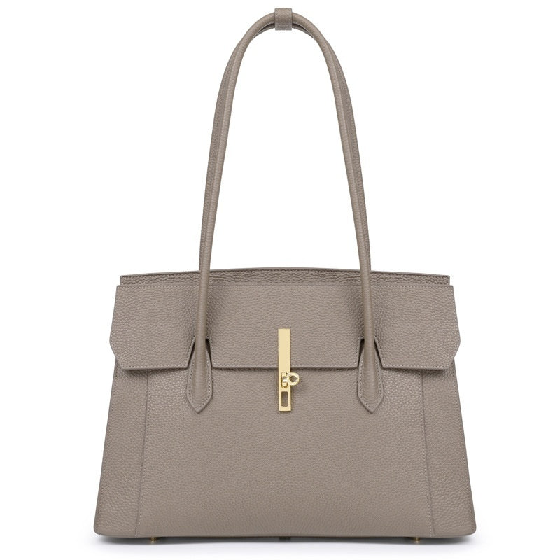 Minimalist urban style khaki tote for daily use