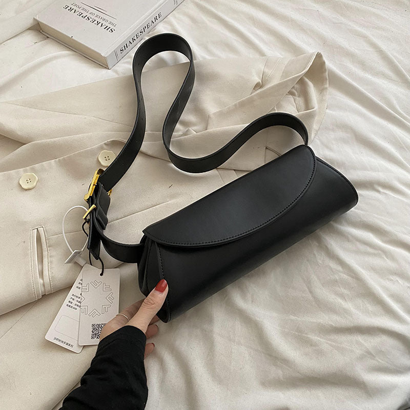 Structured PU leather cylinder handbag for women
