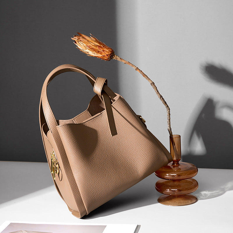 Soft microfiber-lined leather crossbody