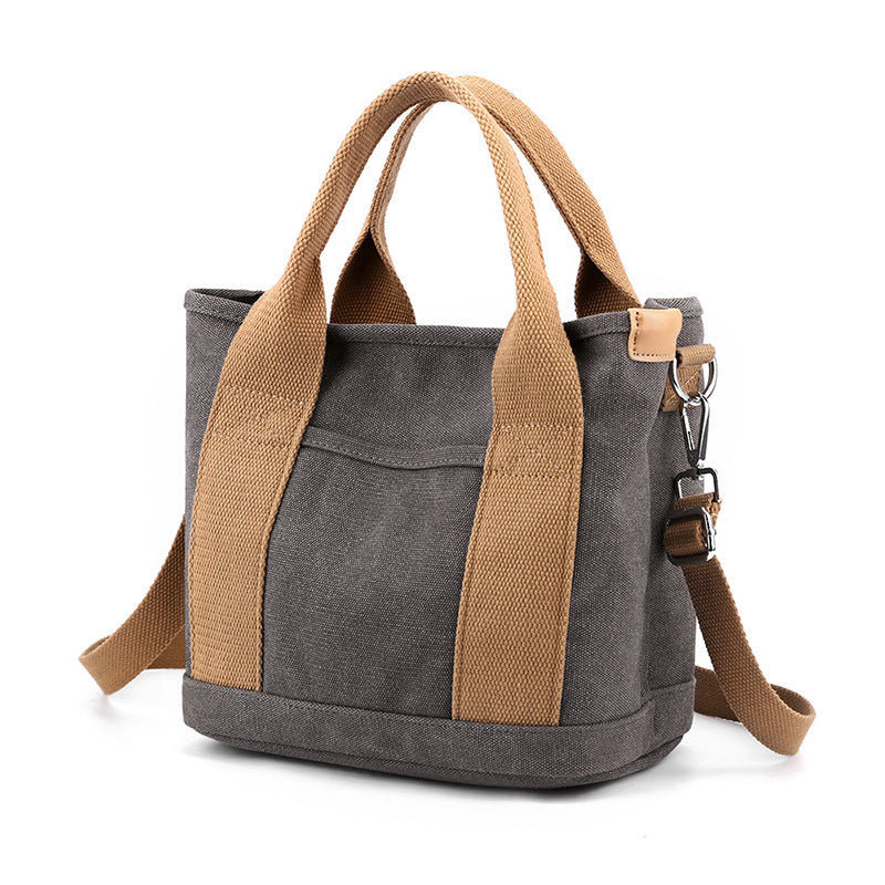 Stylish travel-friendly canvas handbag