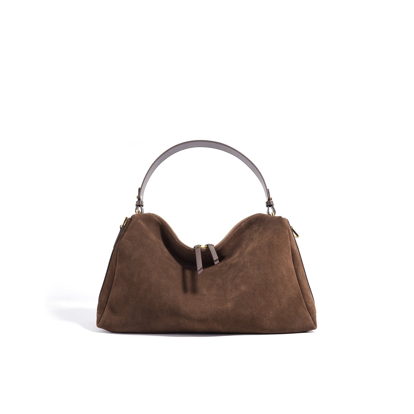 Premium brown leather bag with soft texture
