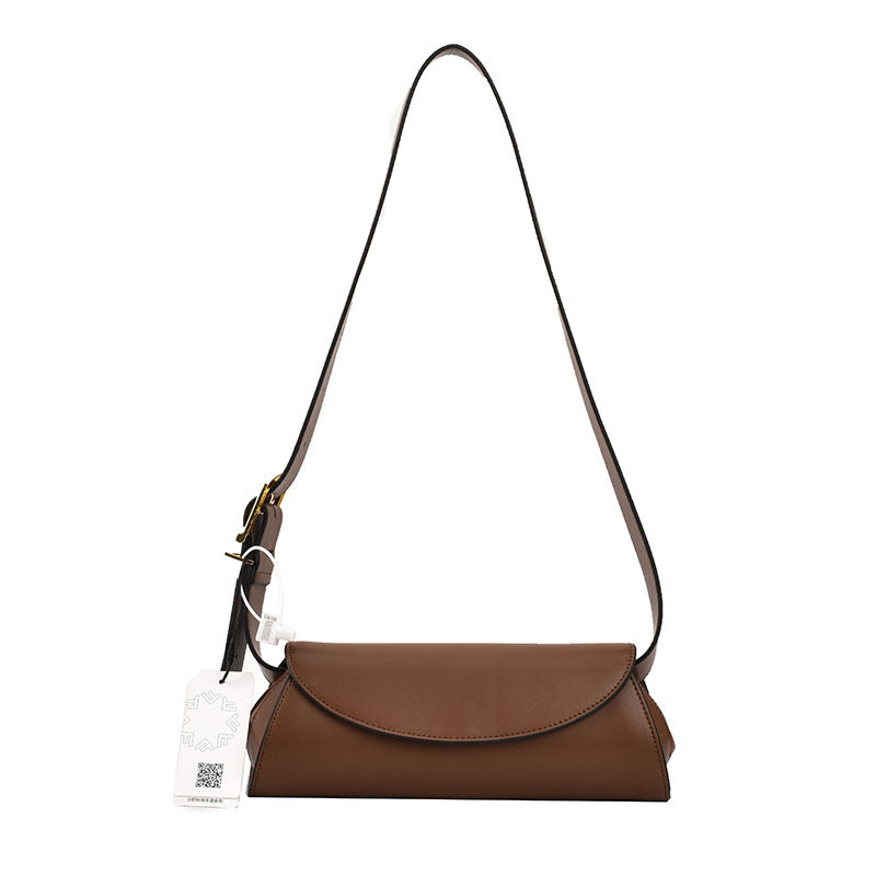 Women’s round crossbody leather-look bag