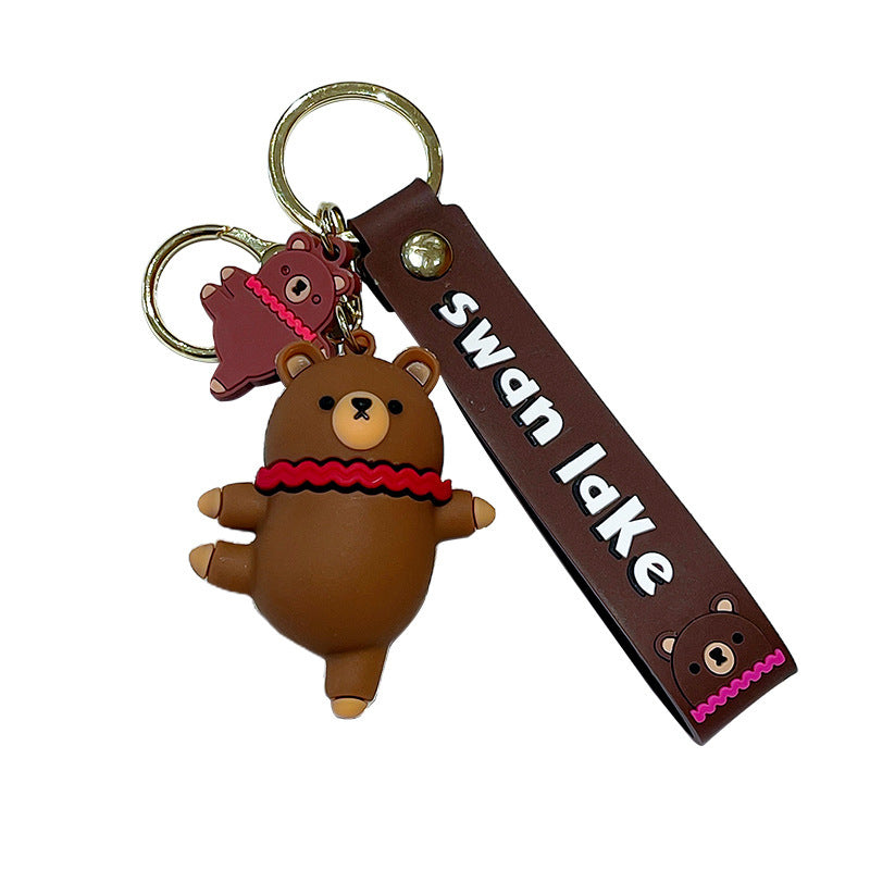 3D cartoon husky bag charm