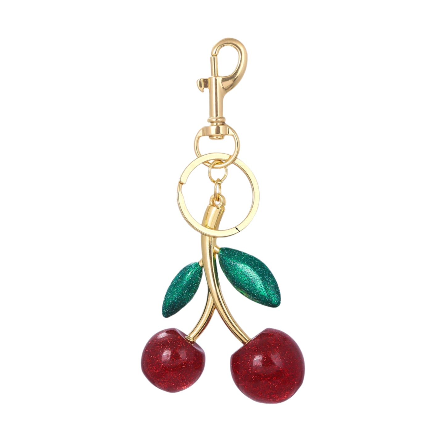 LuxeBlackBag Cherry Bag Charm for Women – Zinc Alloy Keychain Accessory