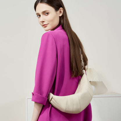 First Layer Cowhide Leather Croissant Shoulder Bag – Urban Simplicity Style