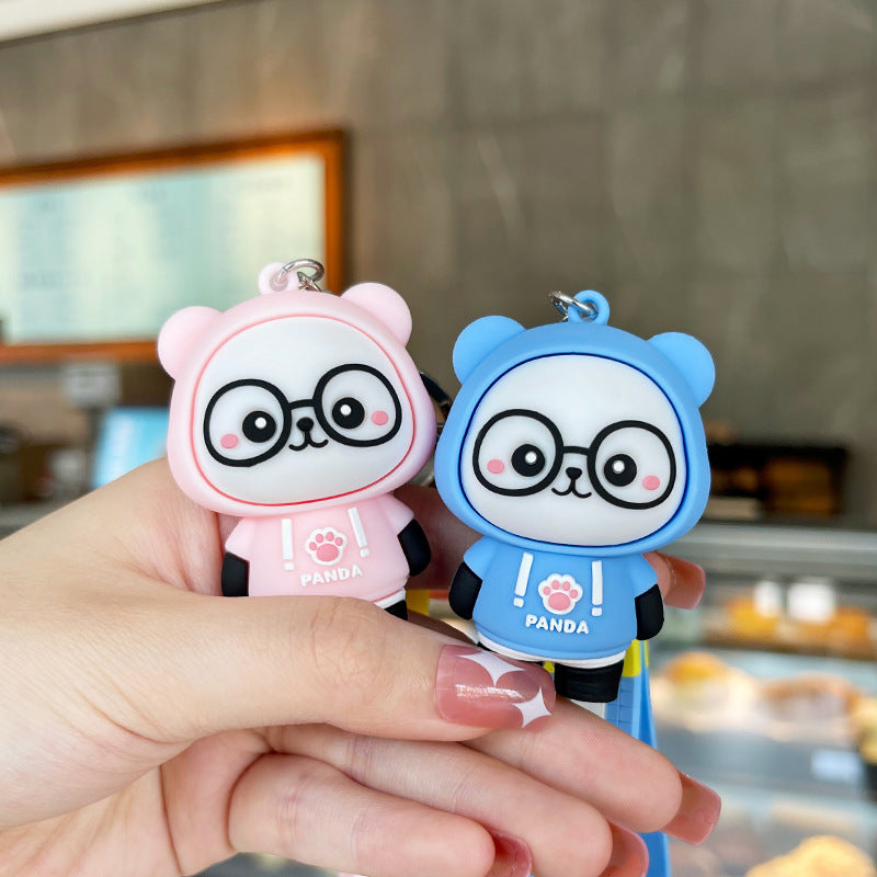Adorable sweater panda charm for bags