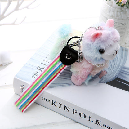 Alpaca keyring for backpacks and handbags