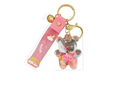 Colorful oil bear keyring for bags
