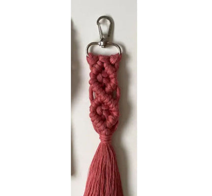 Cotton thread keyring for handbags