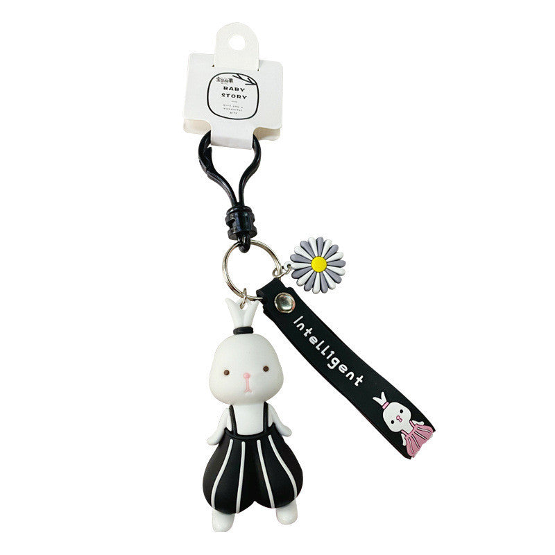 Cute PVC rabbit pendant keyring