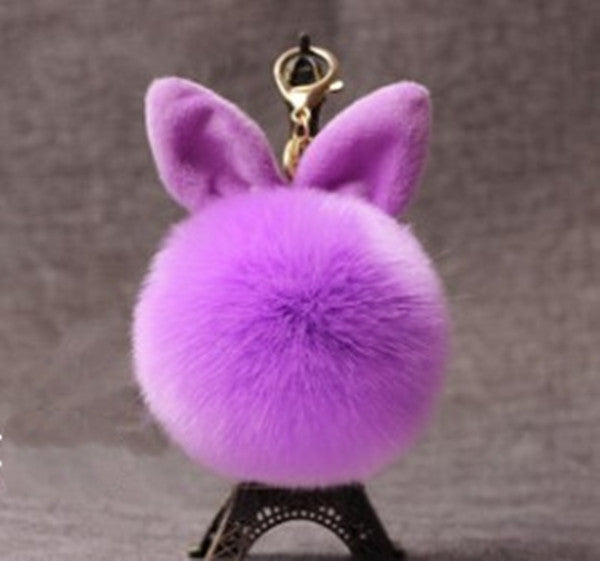 Cute and fluffy bag keychain accessory