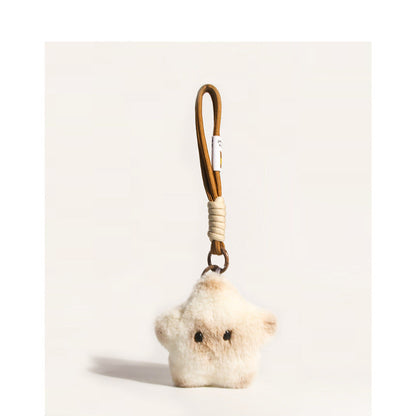 Cute plush bag charm for women