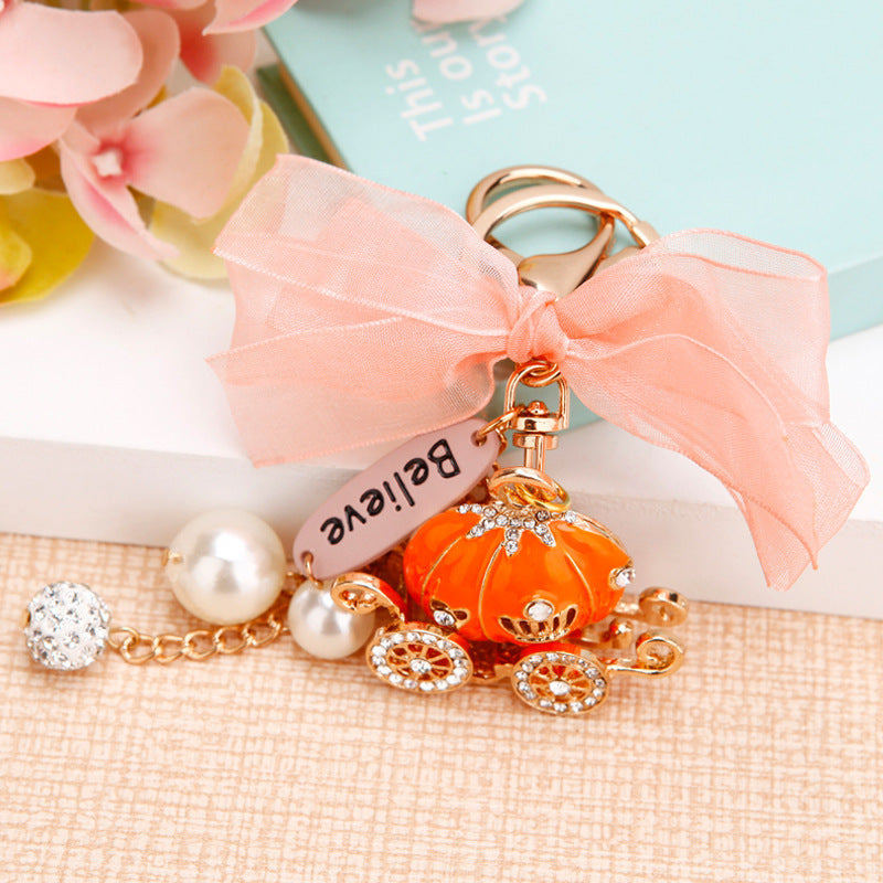 Elegant women’s bag pendant keyring