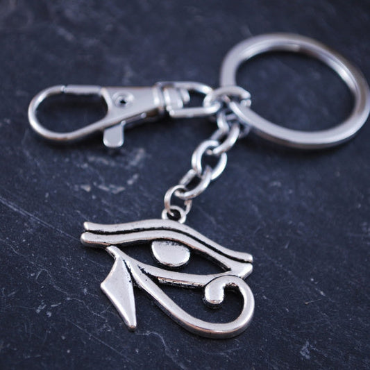 Eye motif metal keychain for bags