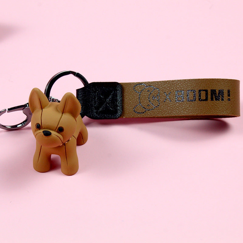 Fun bulldog headphone case charm