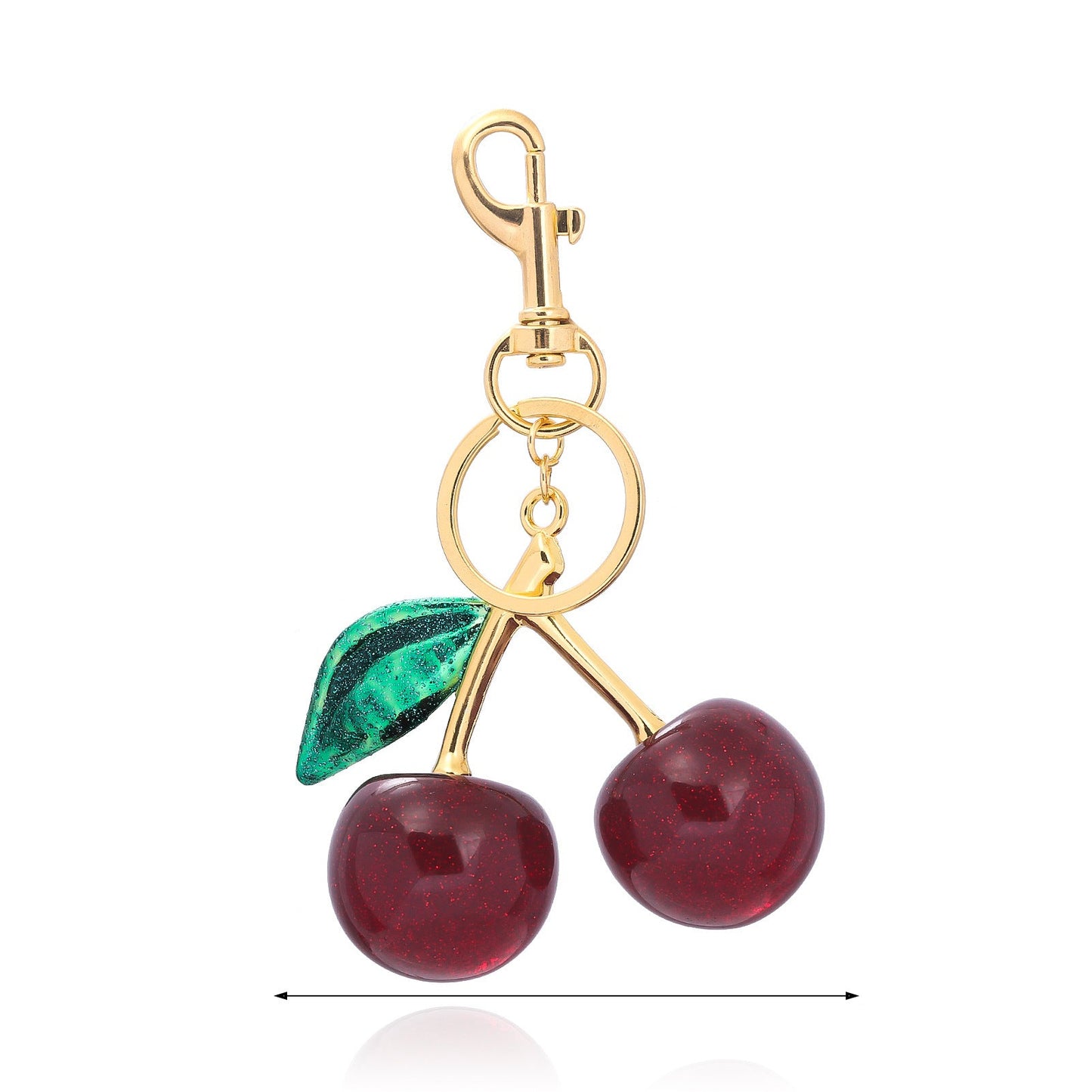 Gift-ready cherry bag charm for women