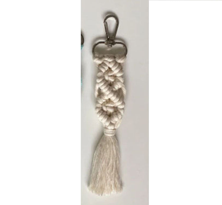 Handcrafted keychain with metal ring