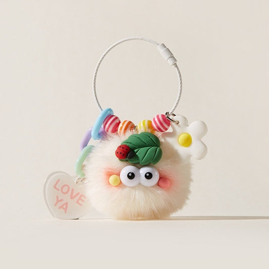 LuxeBlackBag ladybug plush handbag pendant