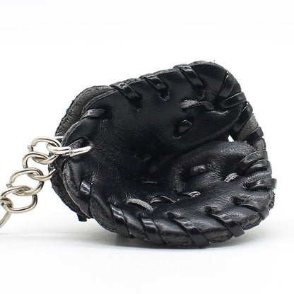 Mini baseball glove pendant in red