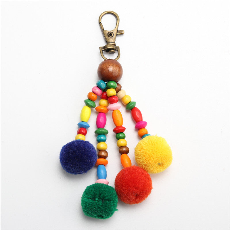 Multiple style hair ball bag charms