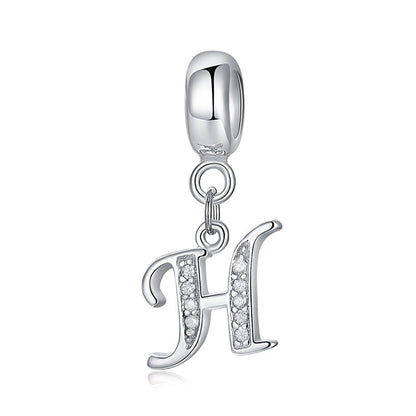 Personalized letter charm bead