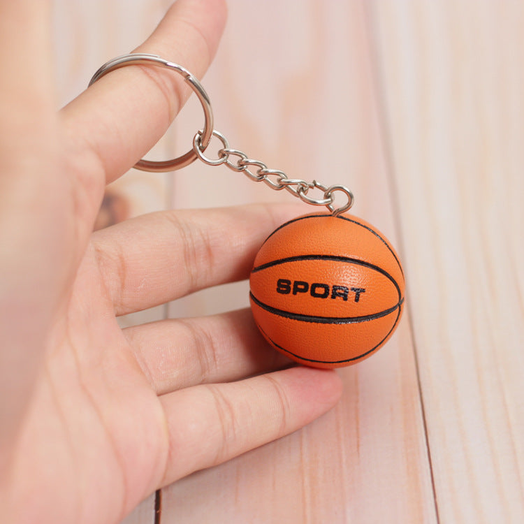Realistic texture sports ball keychain