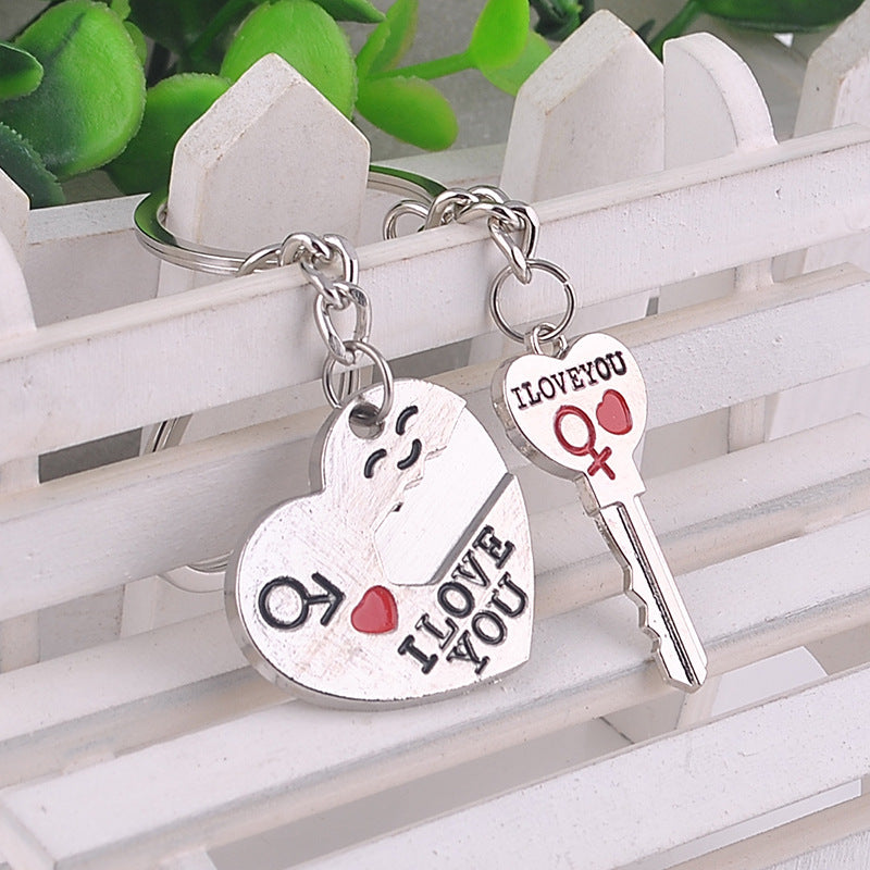 Romantic heart pendant bag charm