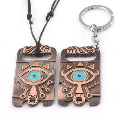 Unisex keyring metal pendant