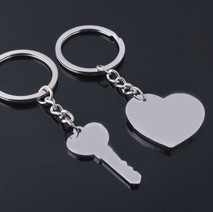Zinc alloy love keychain for partners