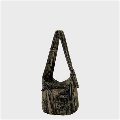 Adjustable shoulder strap of denim crossbody