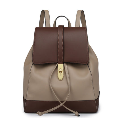Casual fashion backpack with soft leather