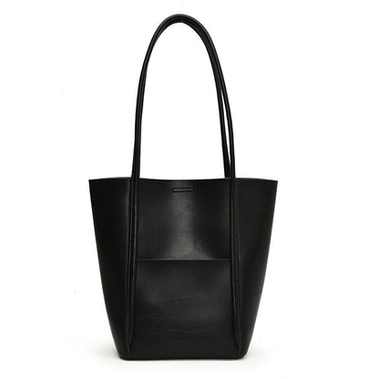 Minimalist retro-style bucket bag