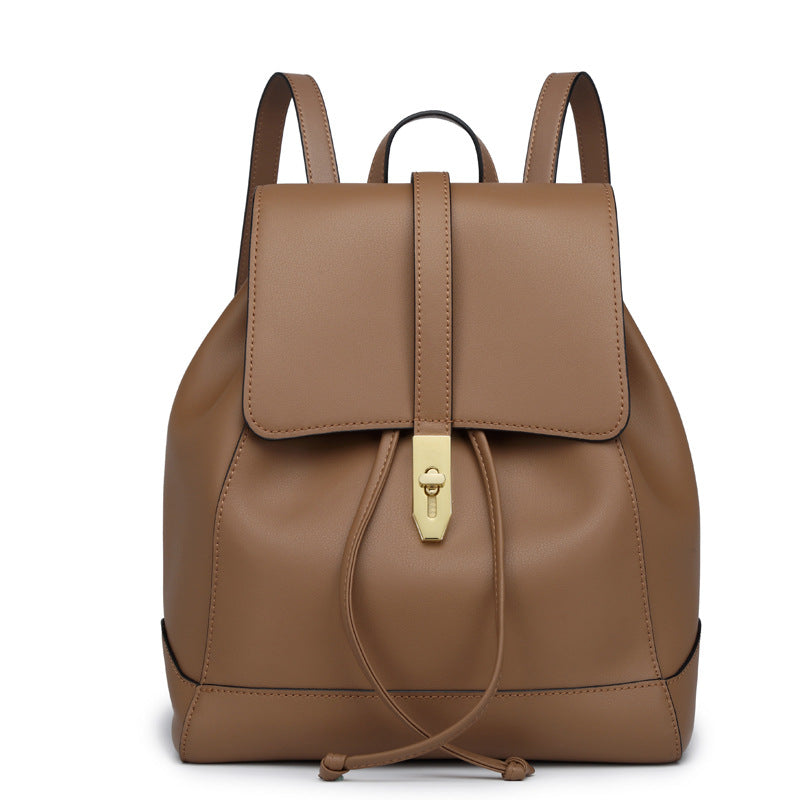 Chic tassel leather backpack for stylish girls