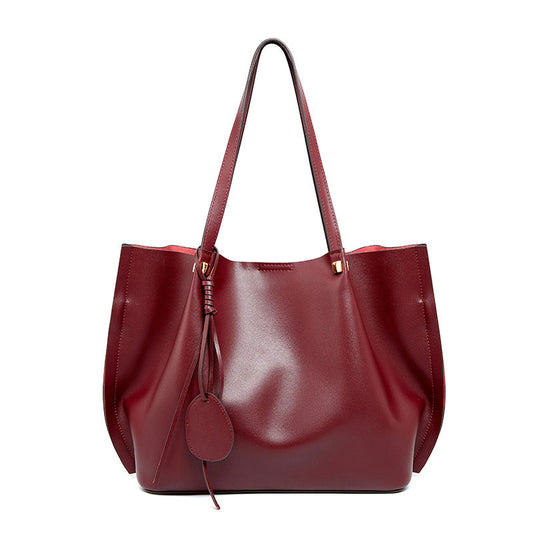 Stylish everyday tote with soft leather finish