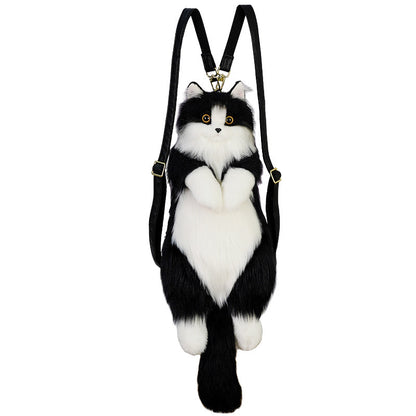 Cute cat-shaped crossbody purse in white