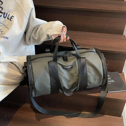 Dark gray Oxford cloth waterproof sports duffel for men and women