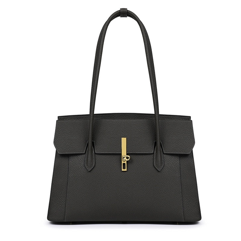 Work-friendly tote with double shoulder strap design
