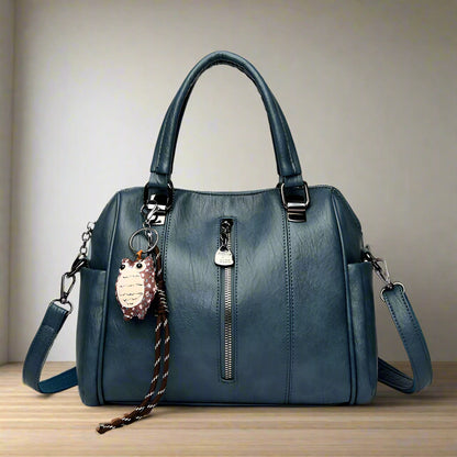 Large capacity fashion handbag in wine red