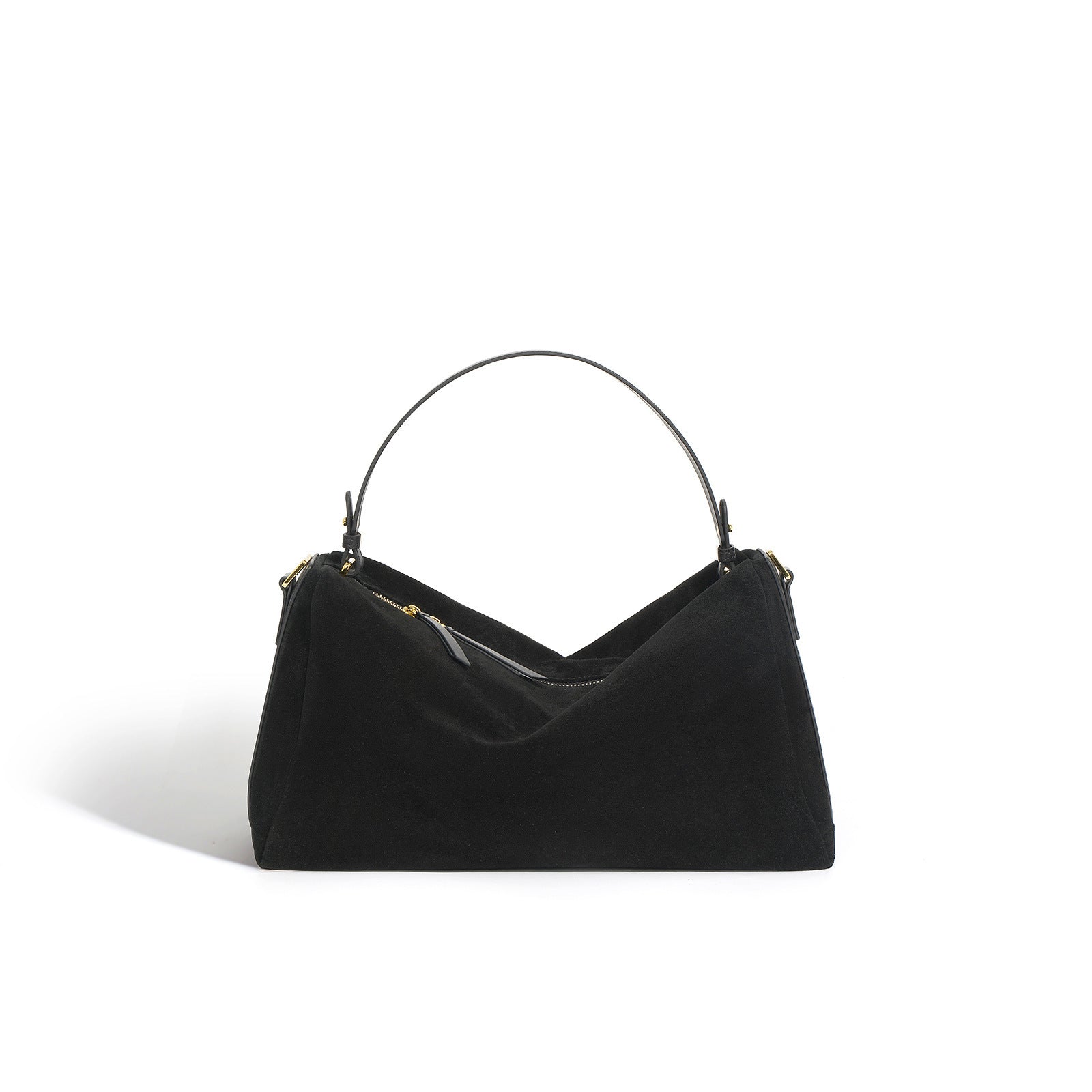 Versatile shoulder bag made from two-layer cowhide