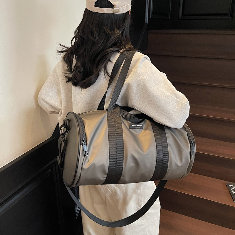 Oxford waterproof gym bag with workout gear setup