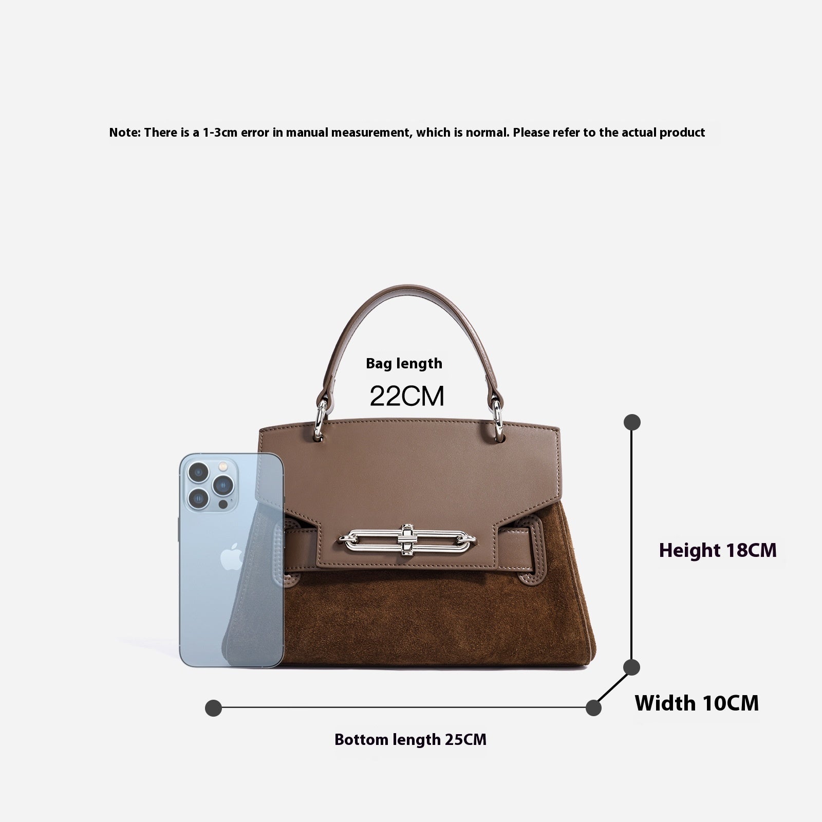 Caramel mocha structured cowhide shoulder handbag
