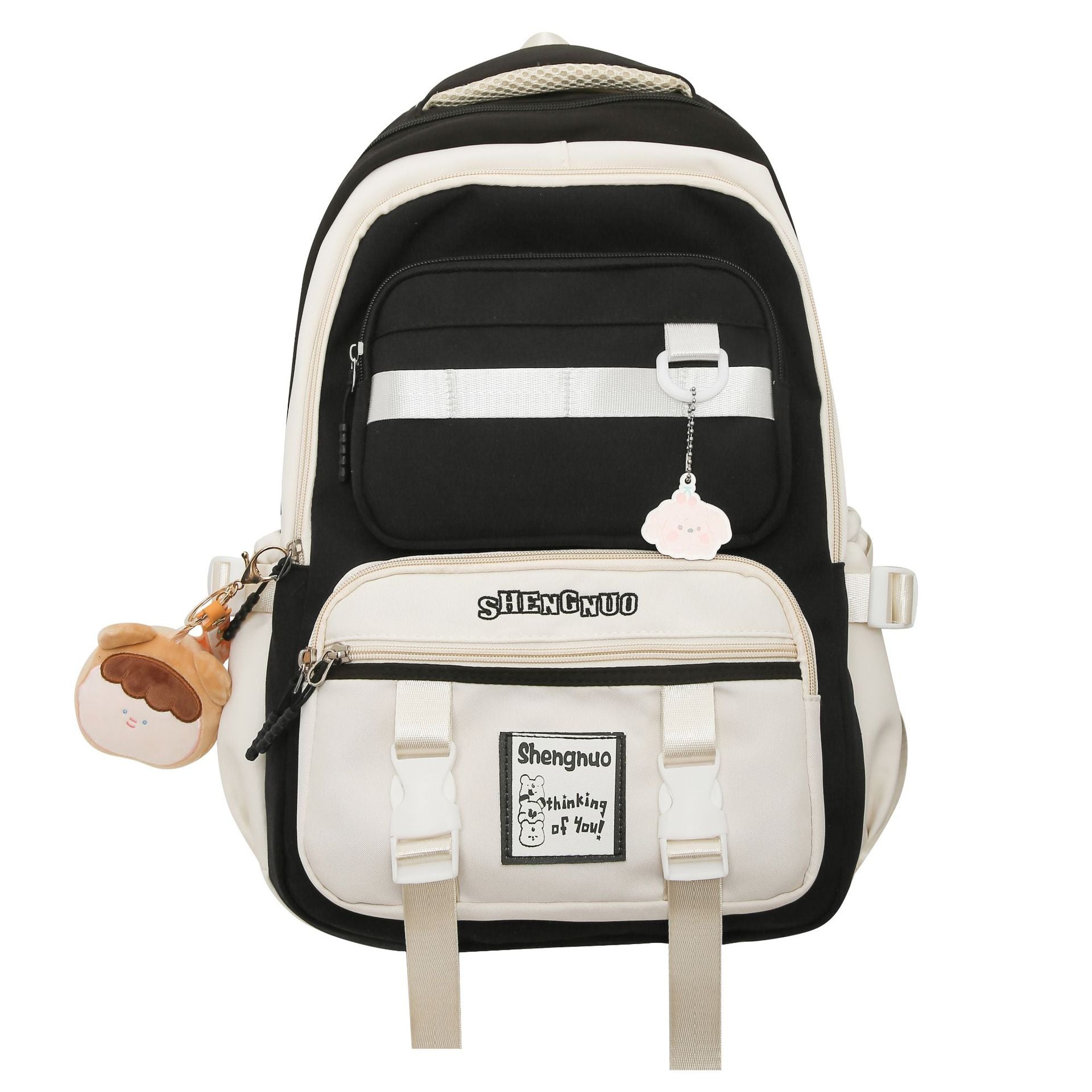 Purple large capacity school backpack for girls