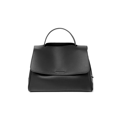 Sewing thread detailing on soft cowhide shoulder bag