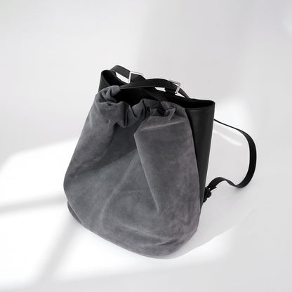 Close-up of suede-style cowhide texture in matte finish