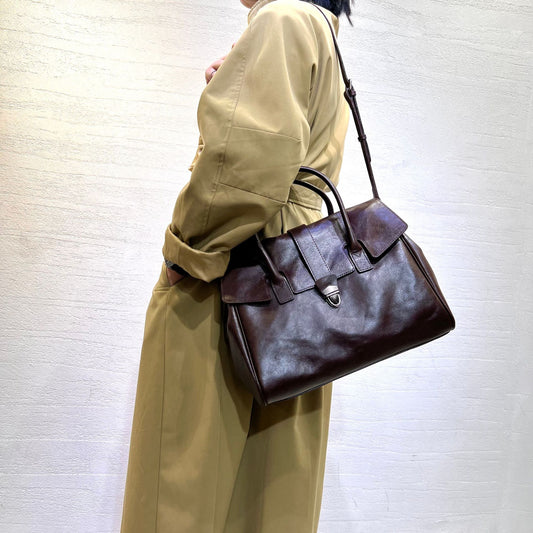 Vintage handmade cowhide leather bag for women