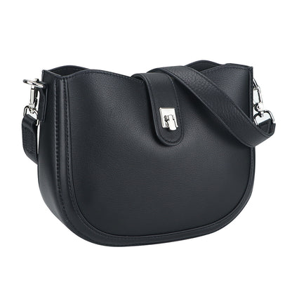LuxeBlackBag vintage leather saddle bag